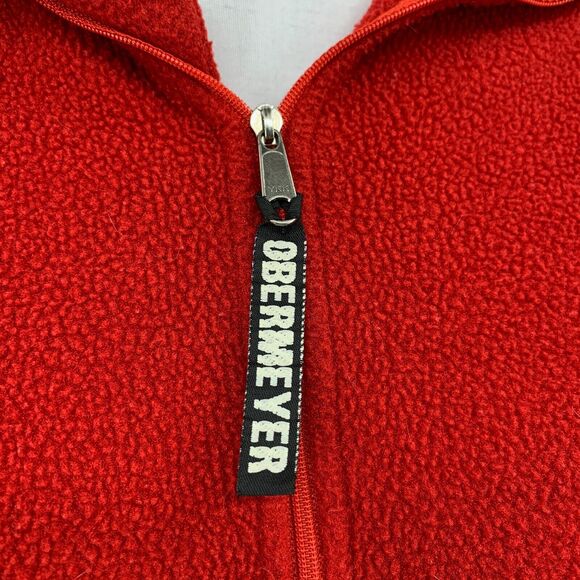Vintage Obermeyer Sweatshirt Womens S Small Ruby Fleece Stand Collar Polartec - Picture 4 of 14